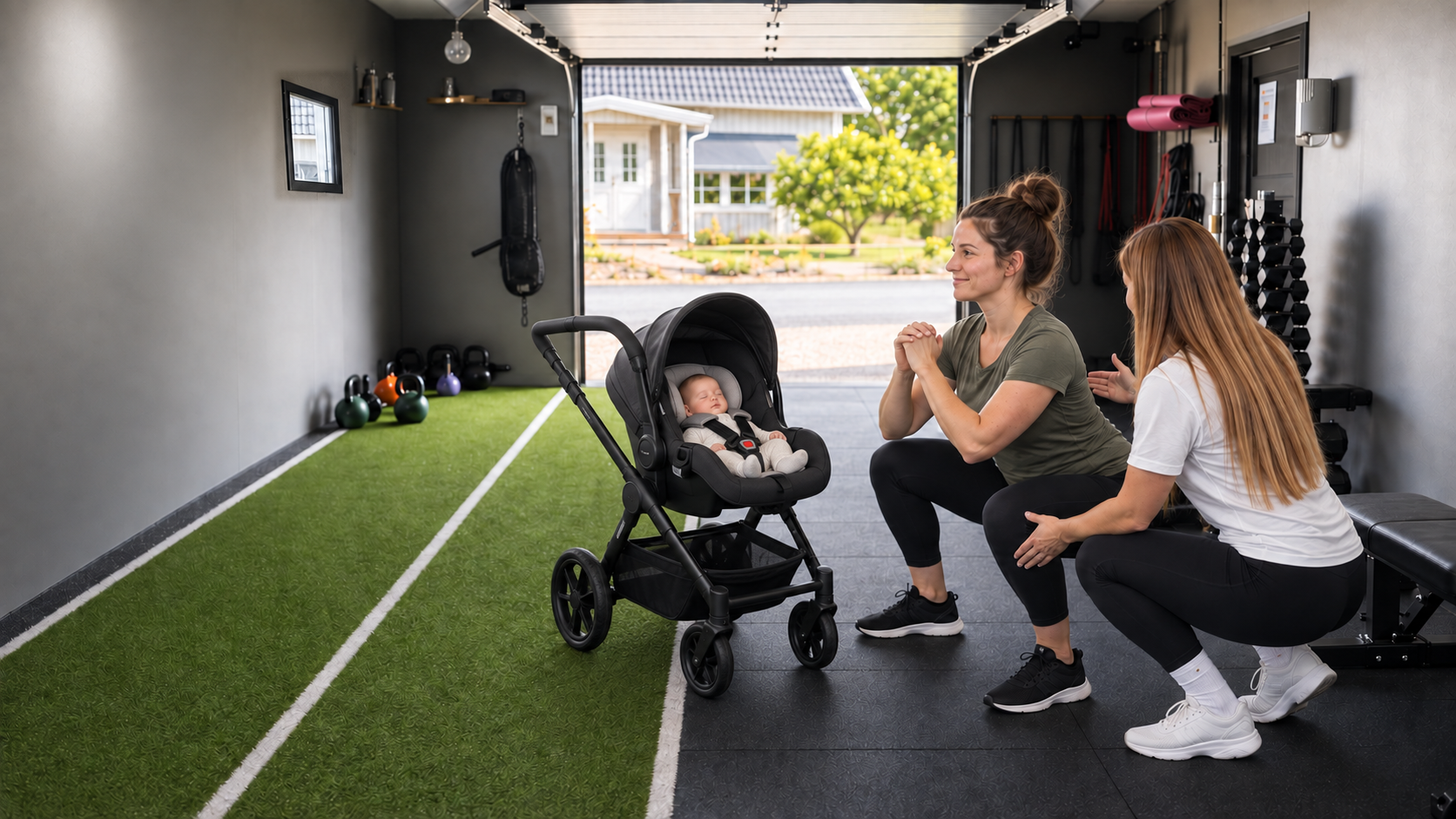 Personlig coachning för en nybliven mamma i Ölmstads Hälsostudios gym